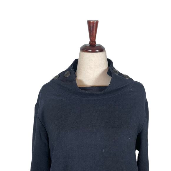 Antonelli Firenze Italy 100% Virgin Wool Cowl Neck Shift Dress Size: 48 /US 12 - Picture 2 of 5